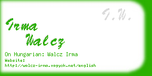 irma walcz business card